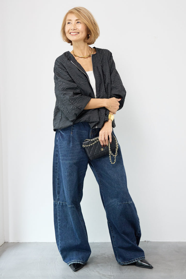 カーブデニムパンツ