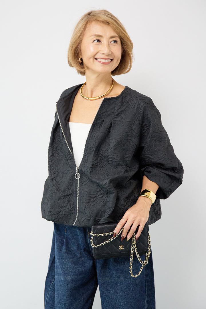 フラワージャガードブルゾン