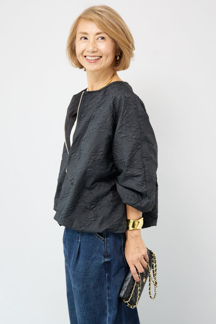 フラワージャガードブルゾン