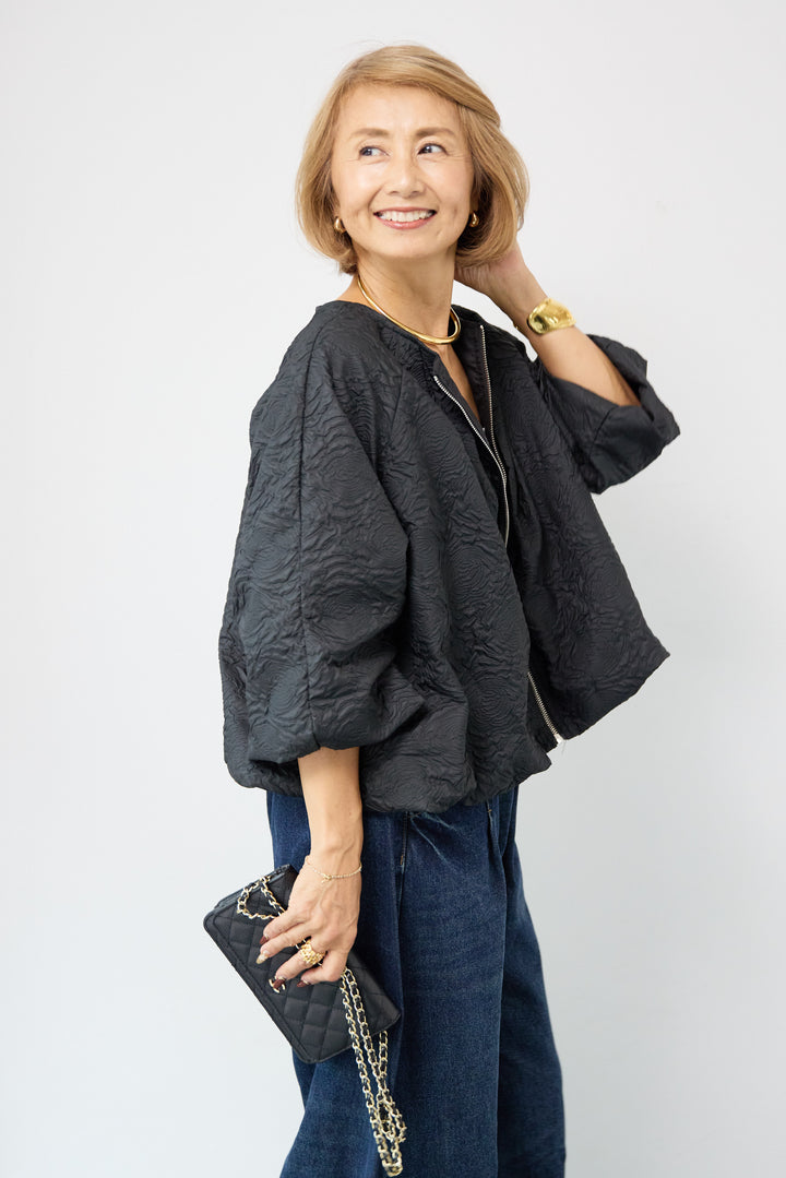 フラワージャガードブルゾン