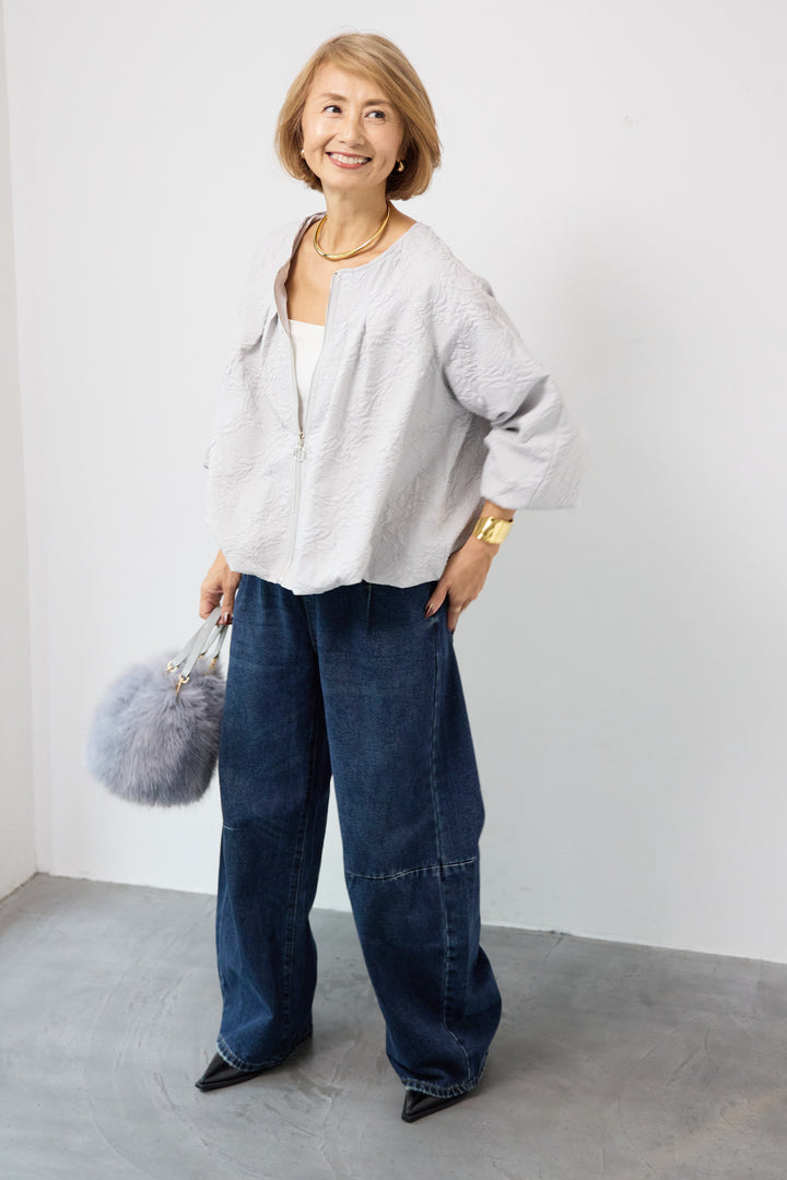 フラワージャガードブルゾン