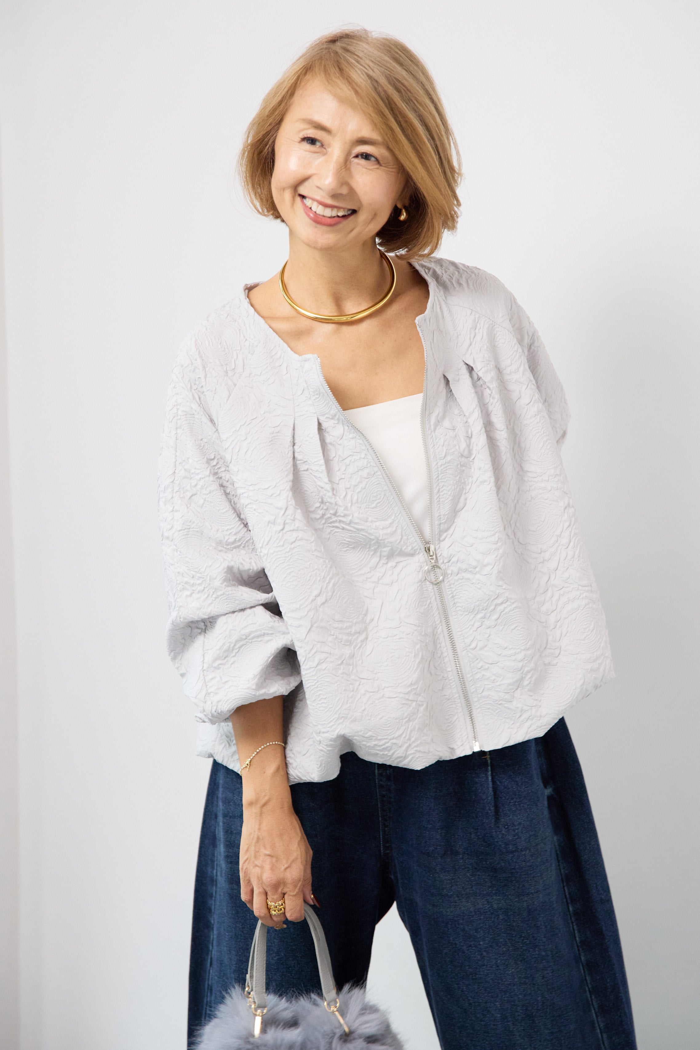 RADIATE ラディエイト ポイントフラワージャガードデニムブルゾン ラディエイト RADIATE ポイントフラワージャガードデニム