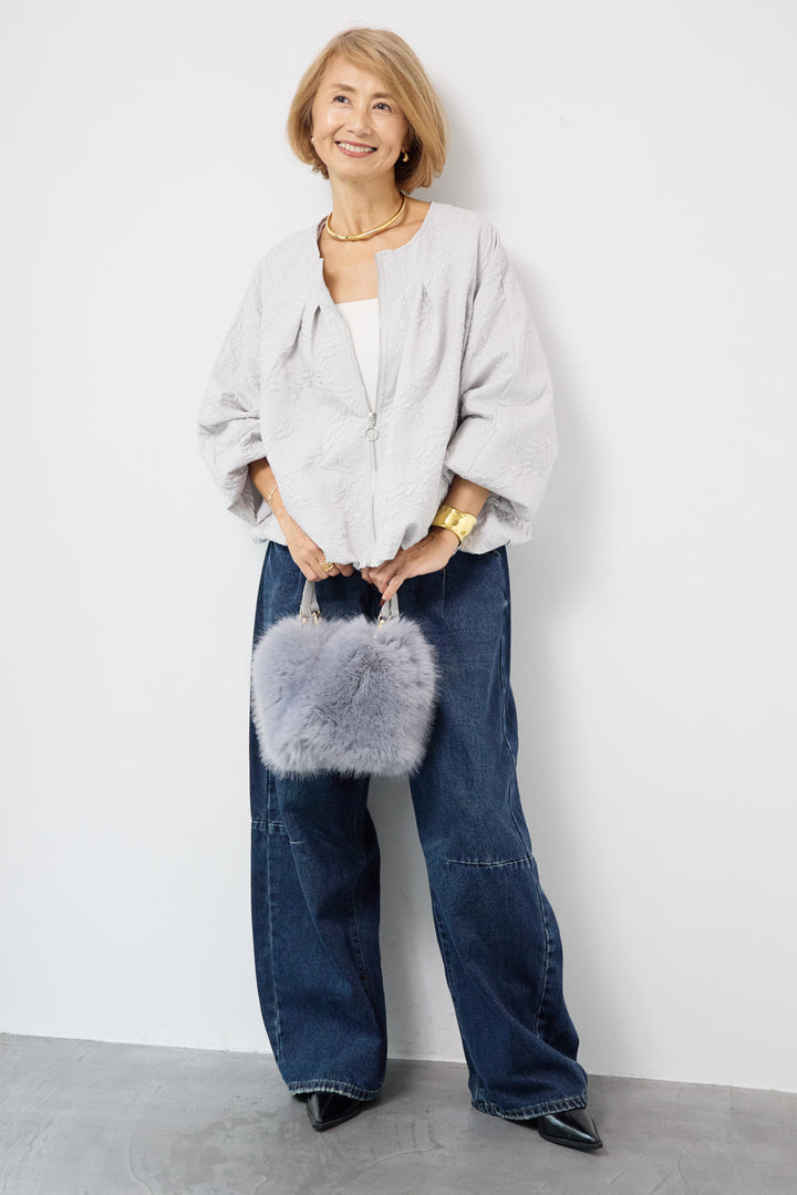 フラワージャガードブルゾン