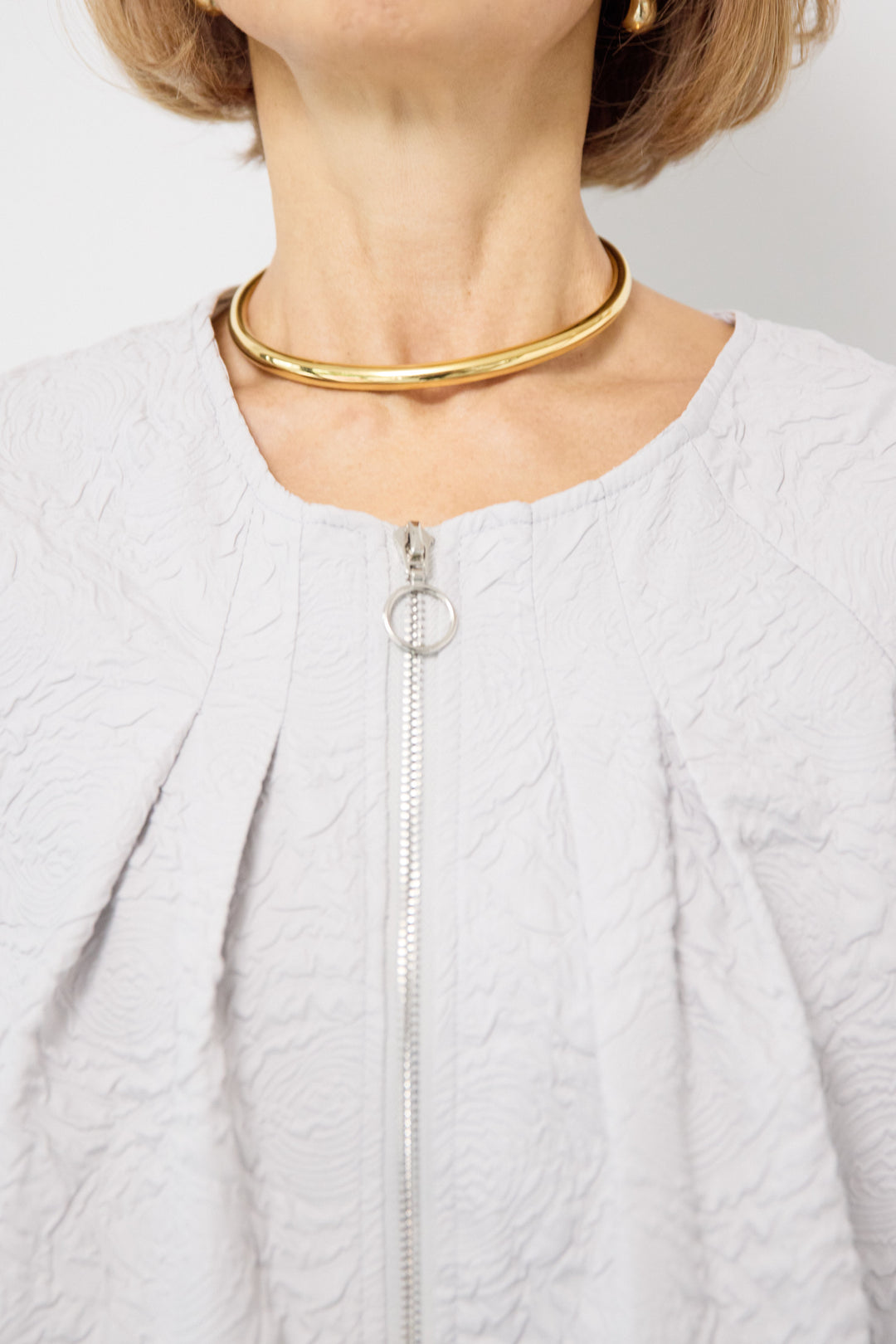 フラワージャガードブルゾン