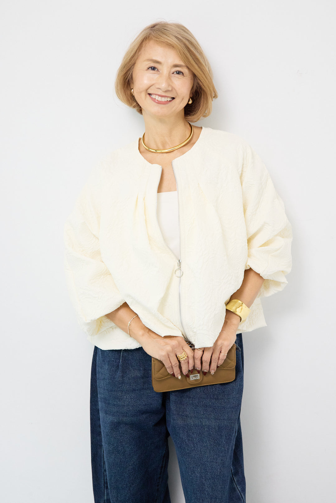 フラワージャガードブルゾン