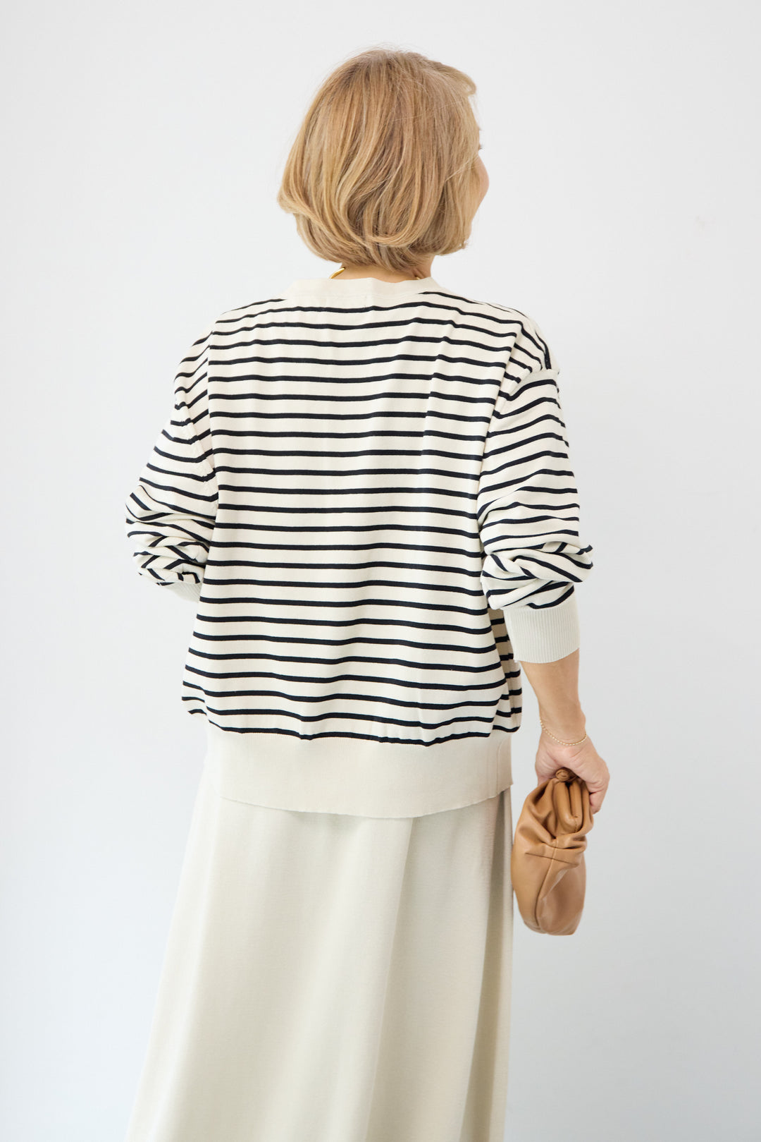 ボーダーカーディガン＋ワンピース