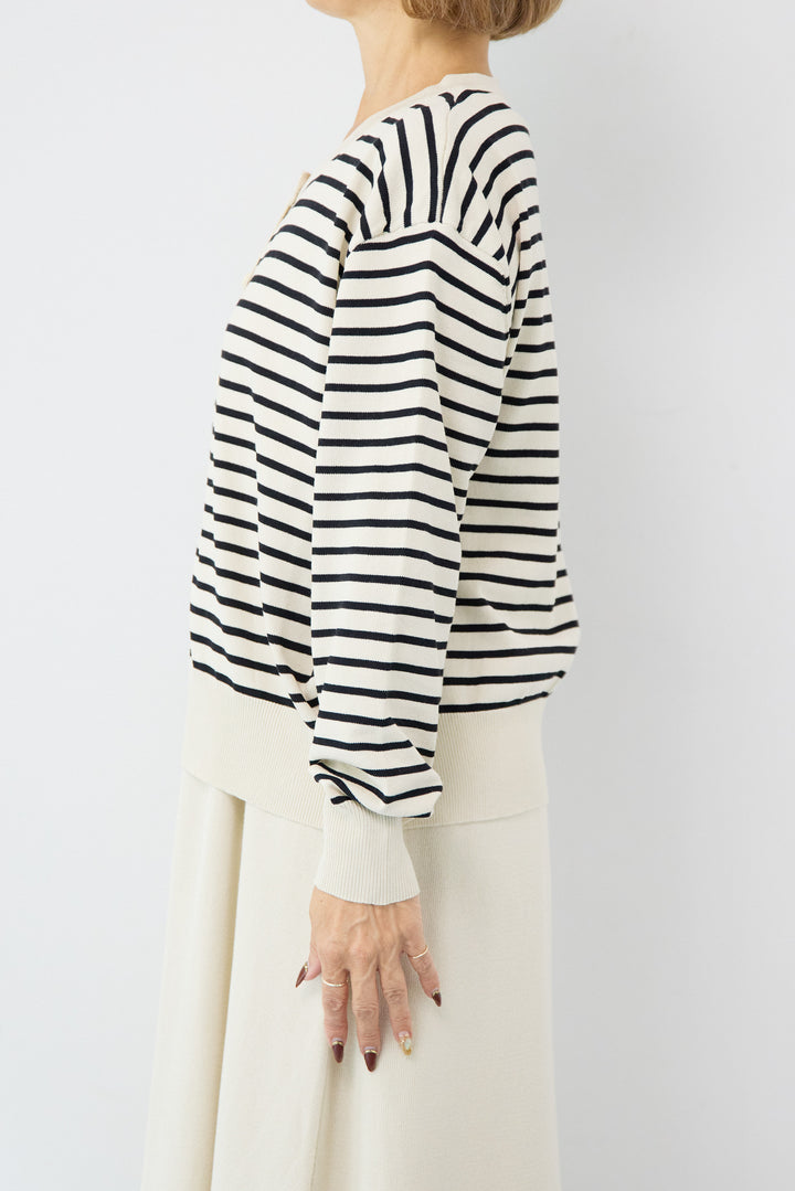 ボーダーカーディガン＋ワンピース