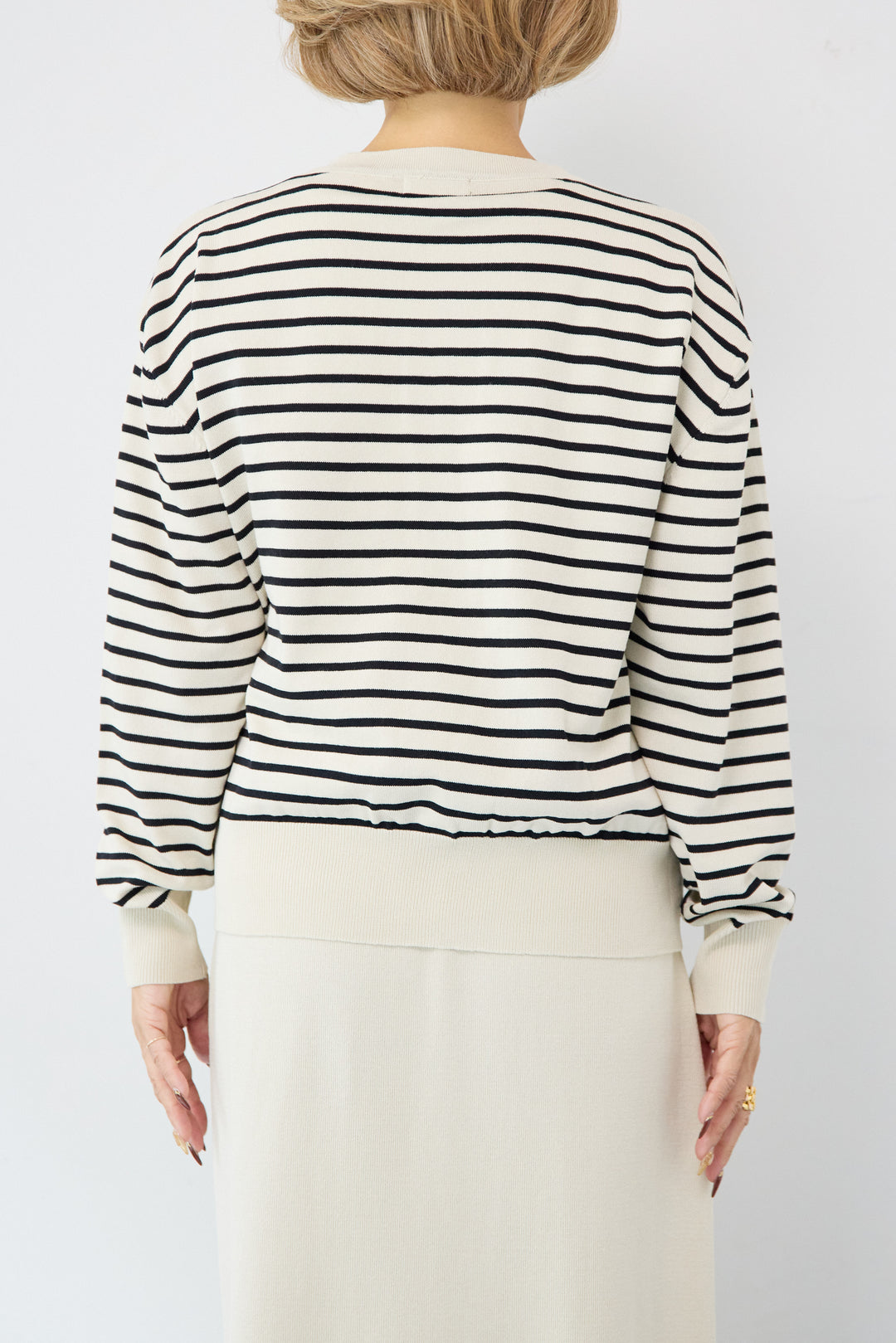 ボーダーカーディガン＋ワンピース