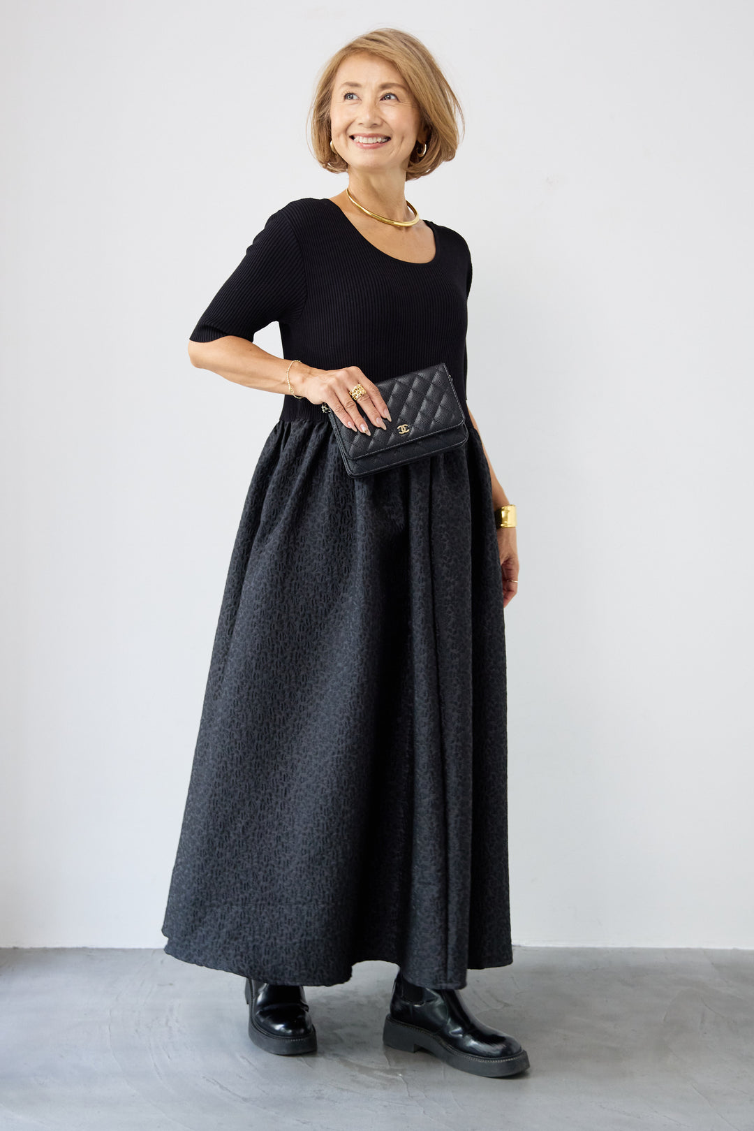 【REIKOコラボ】ジャガードドッキングワンピース