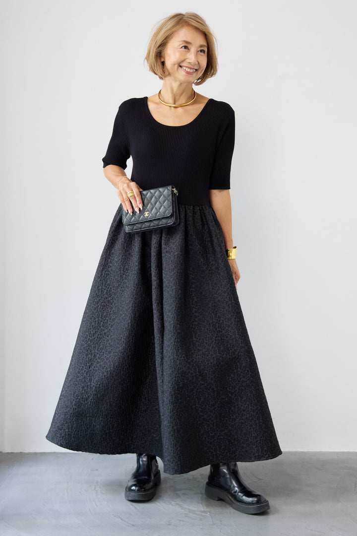 【REIKOコラボ】ジャガードドッキングワンピース