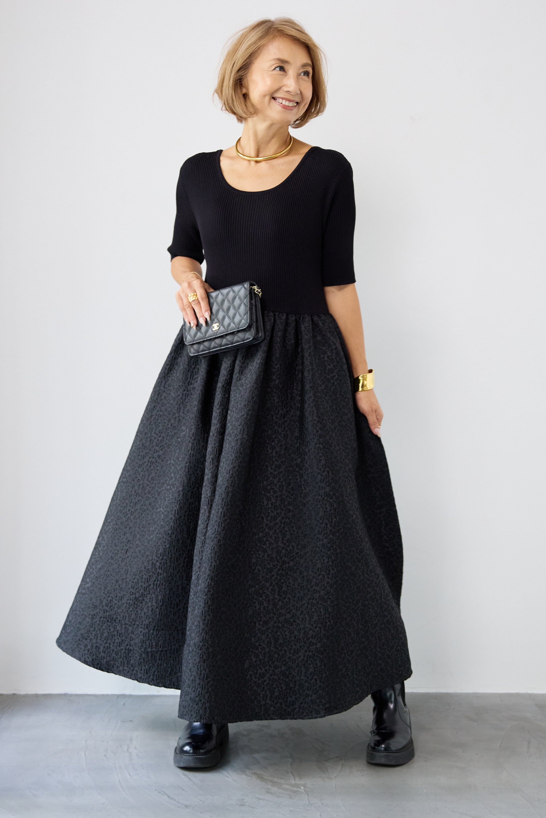 REIKOコラボ】ジャガードドッキングワンピース – plusotoha