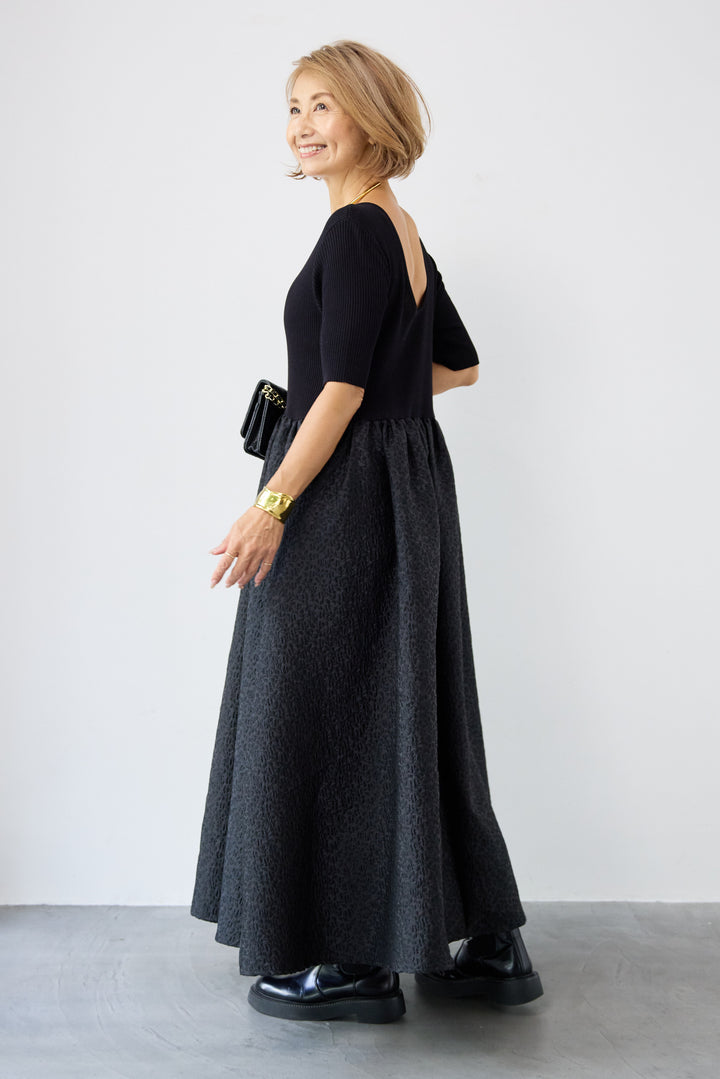 【REIKOコラボ】ジャガードドッキングワンピース