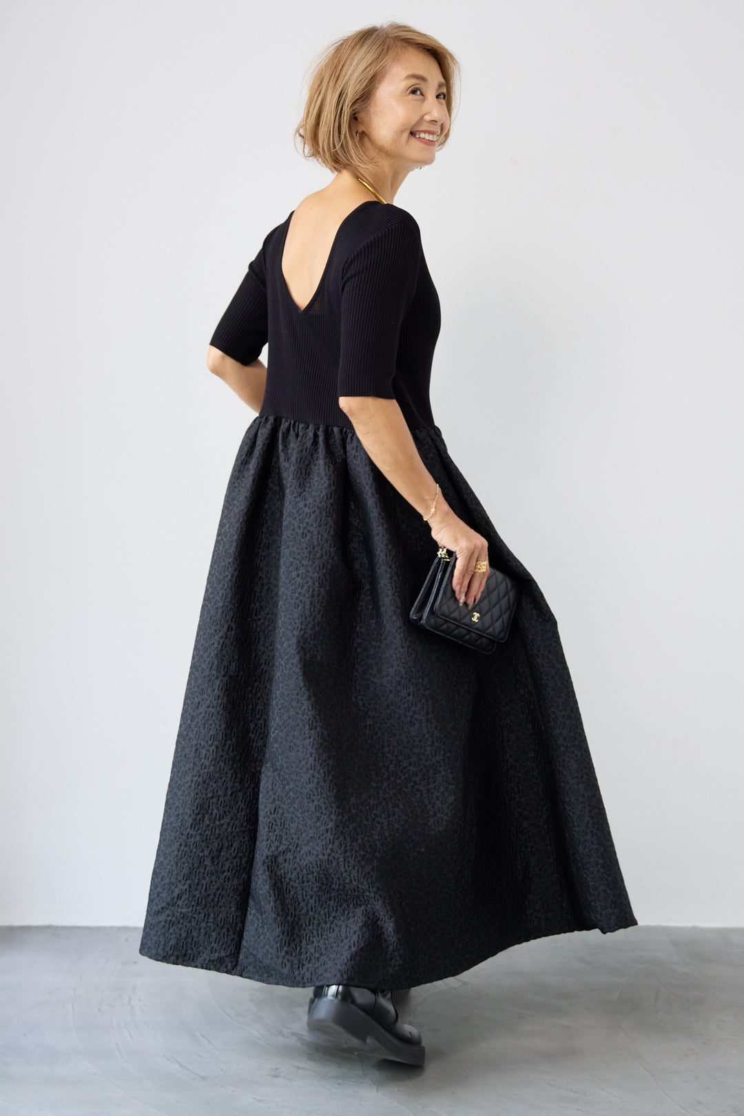 【REIKOコラボ】ジャガードドッキングワンピース