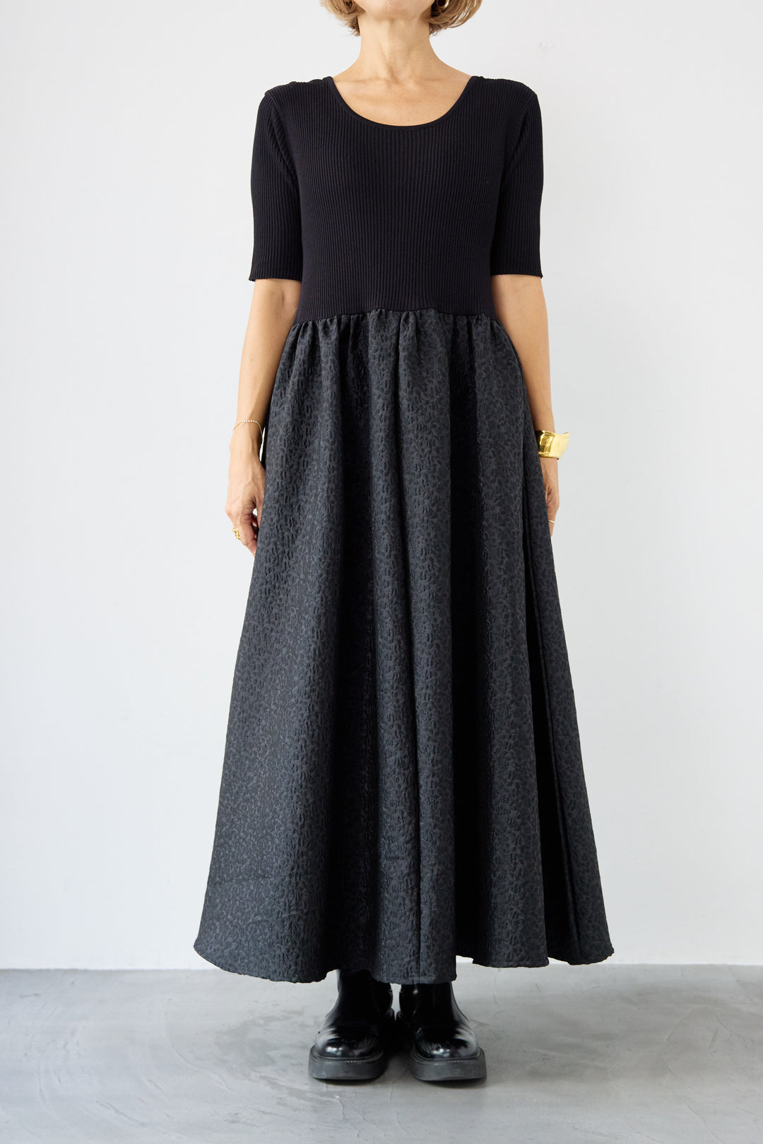 【REIKOコラボ】ジャガードドッキングワンピース