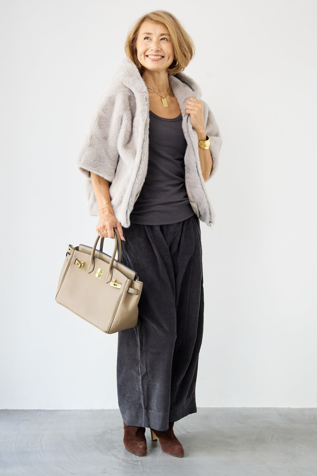 コーディロイタックパンツ