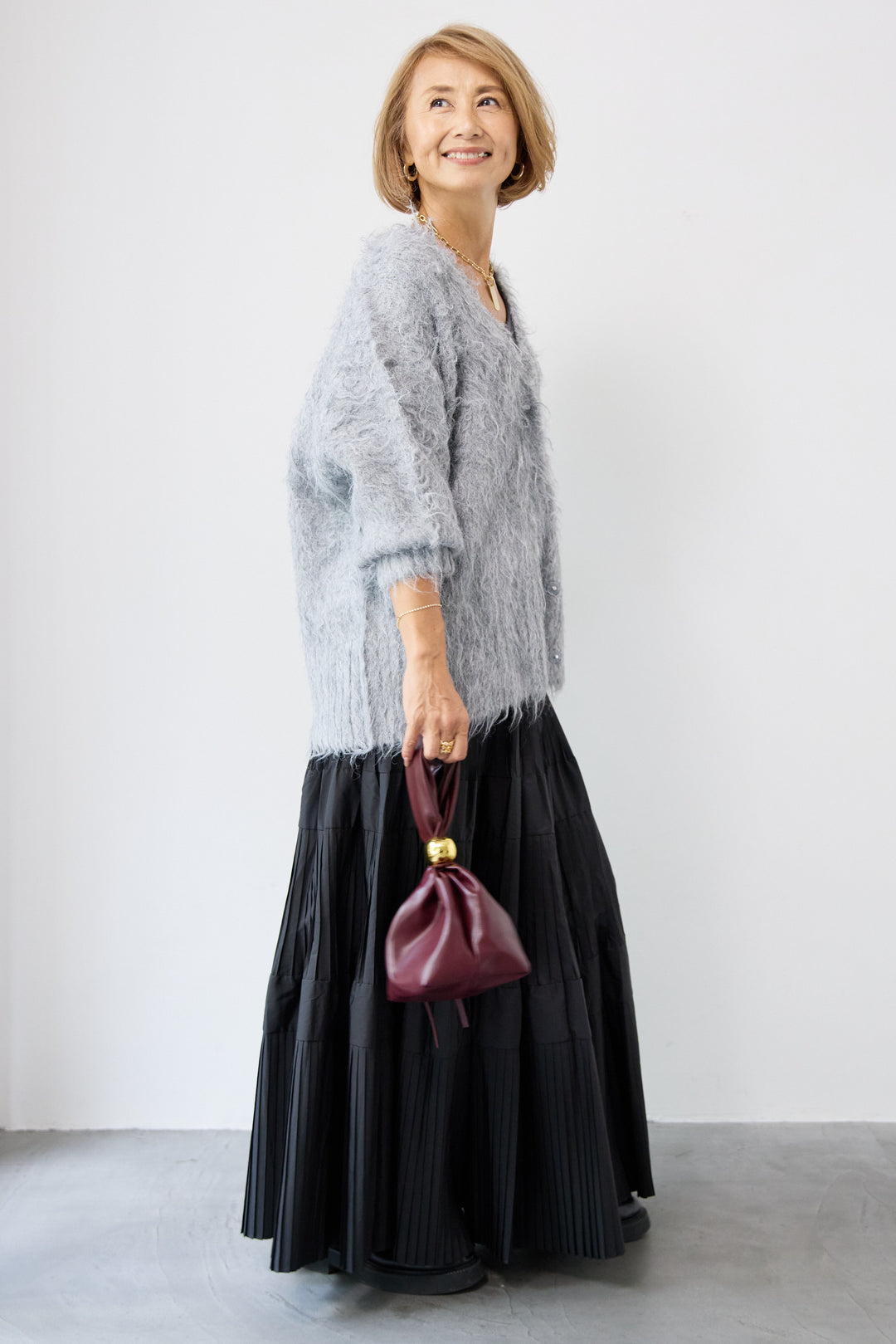 プリーツティアードスカート