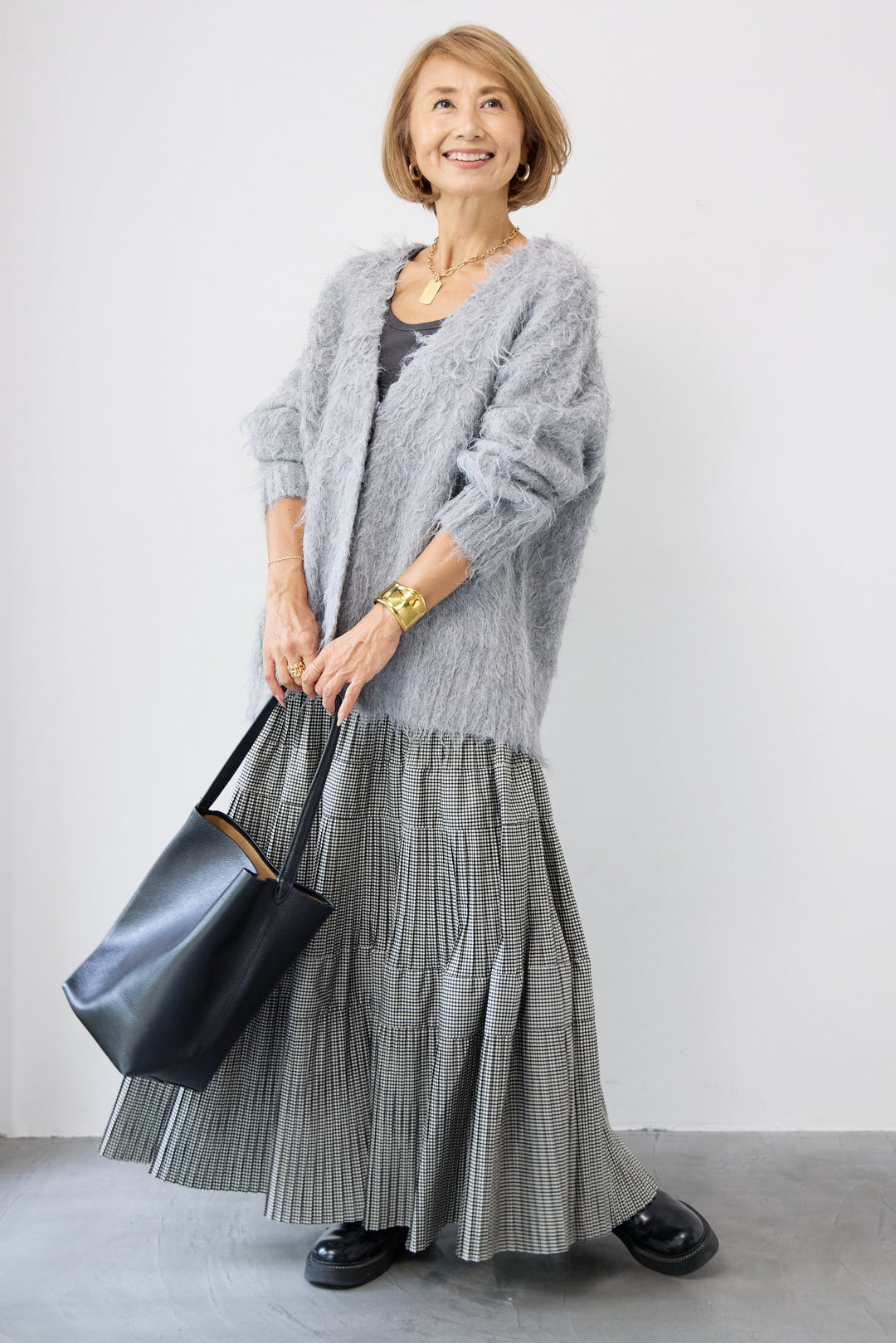 プリーツティアードスカート