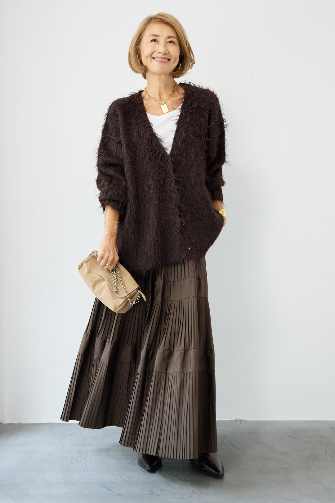 プリーツティアードスカート