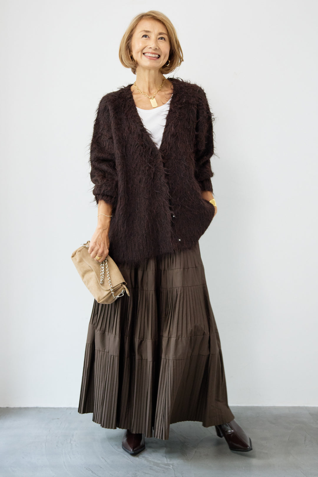 プリーツティアードスカート