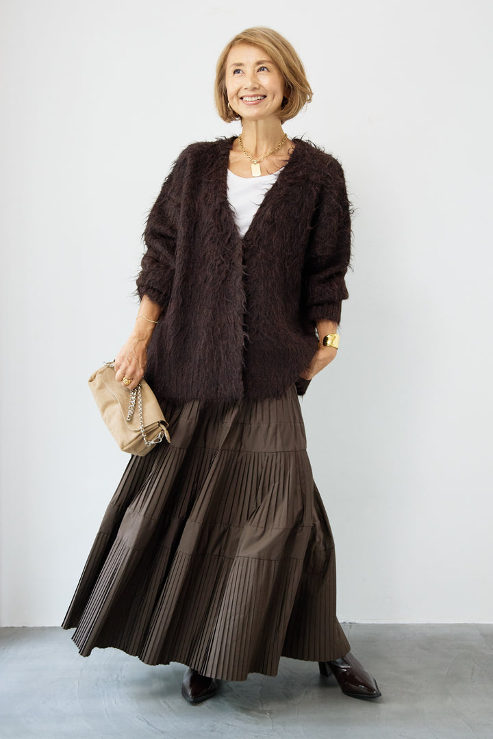 プリーツティアードスカート