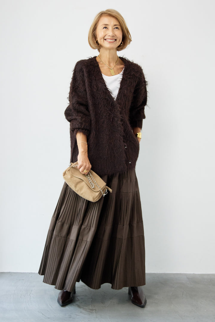 プリーツティアードスカート