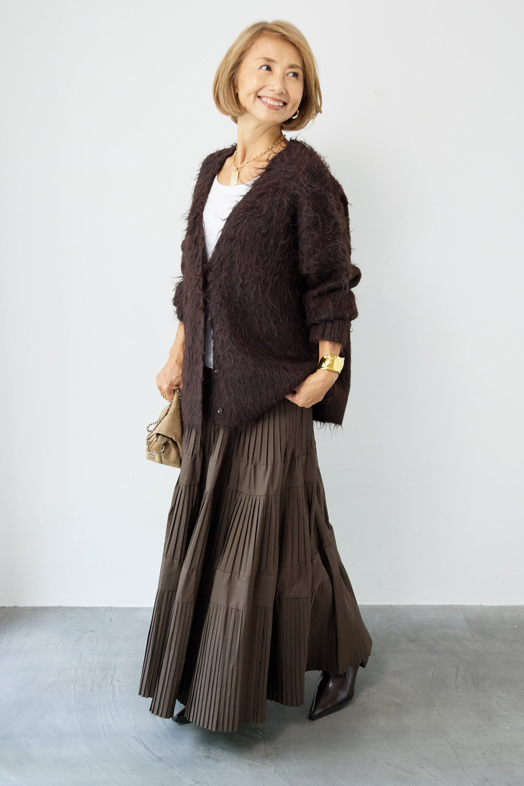 プリーツティアードスカート