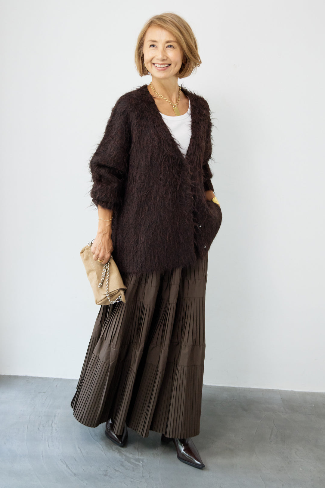 プリーツティアードスカート