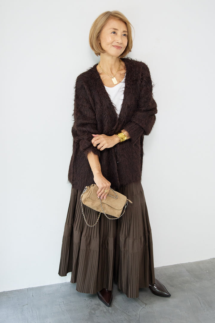 プリーツティアードスカート