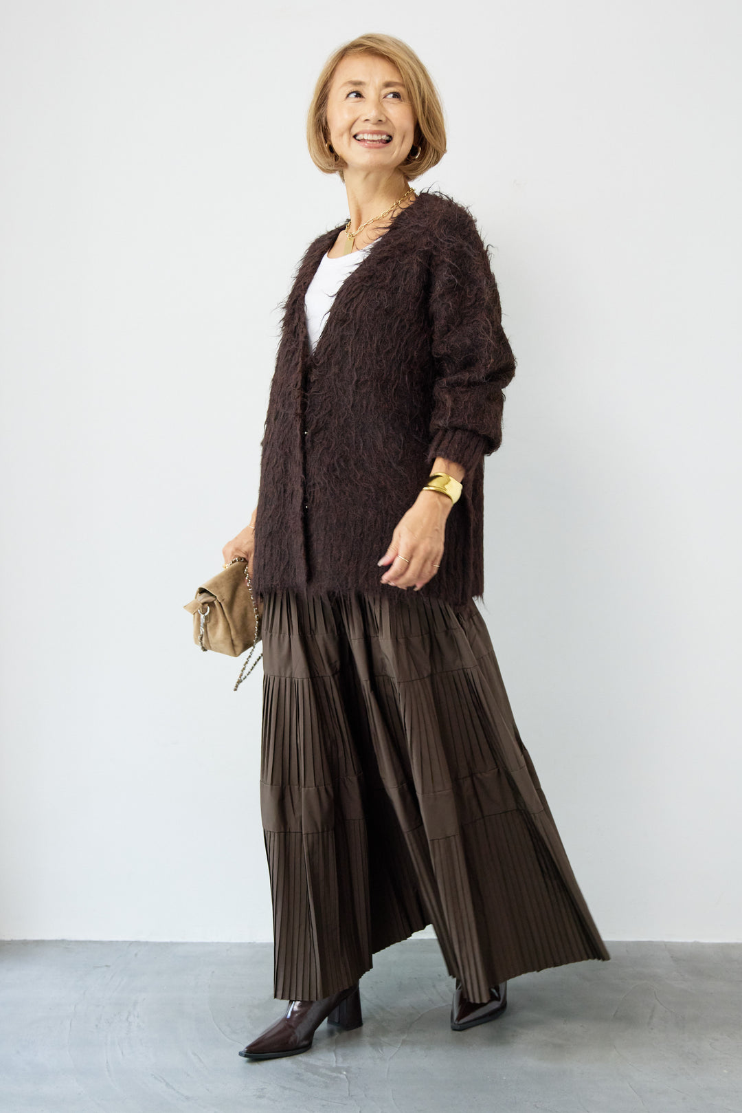 プリーツティアードスカート