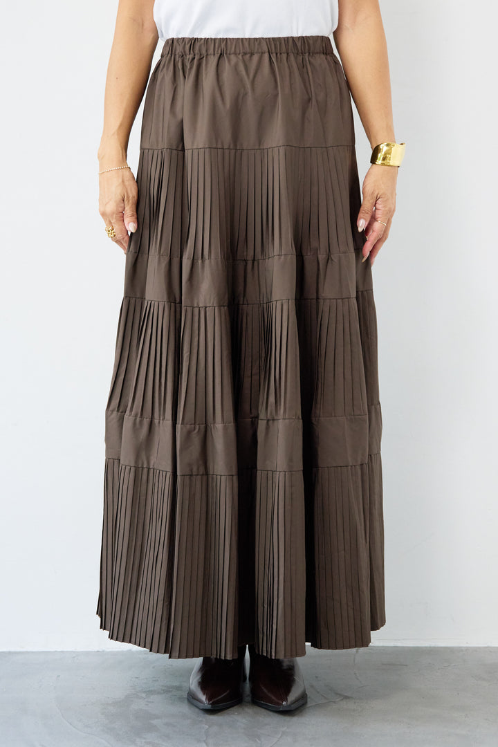 プリーツティアードスカート