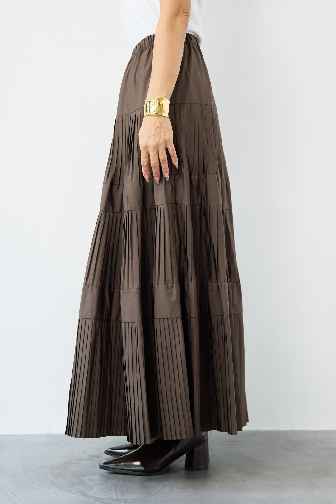 プリーツティアードスカート