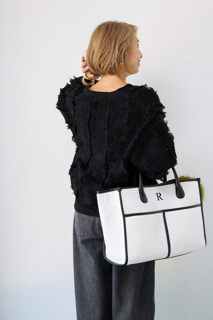 ニットフリンジカーディガン