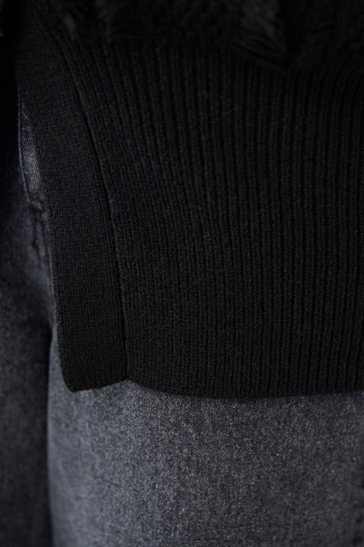 ニットフリンジカーディガン