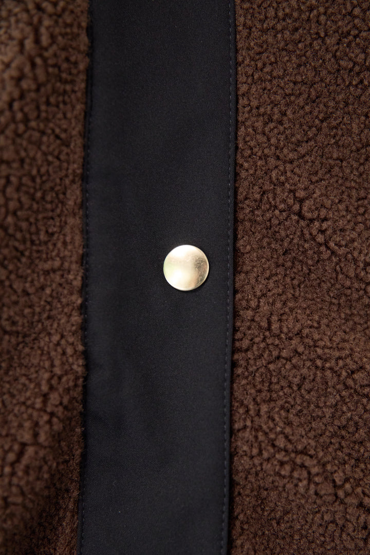 配色ボアブルゾン