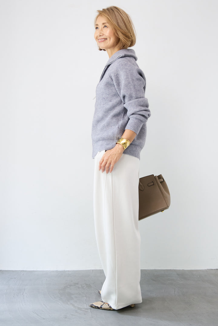 ジップアップニットカーディガン