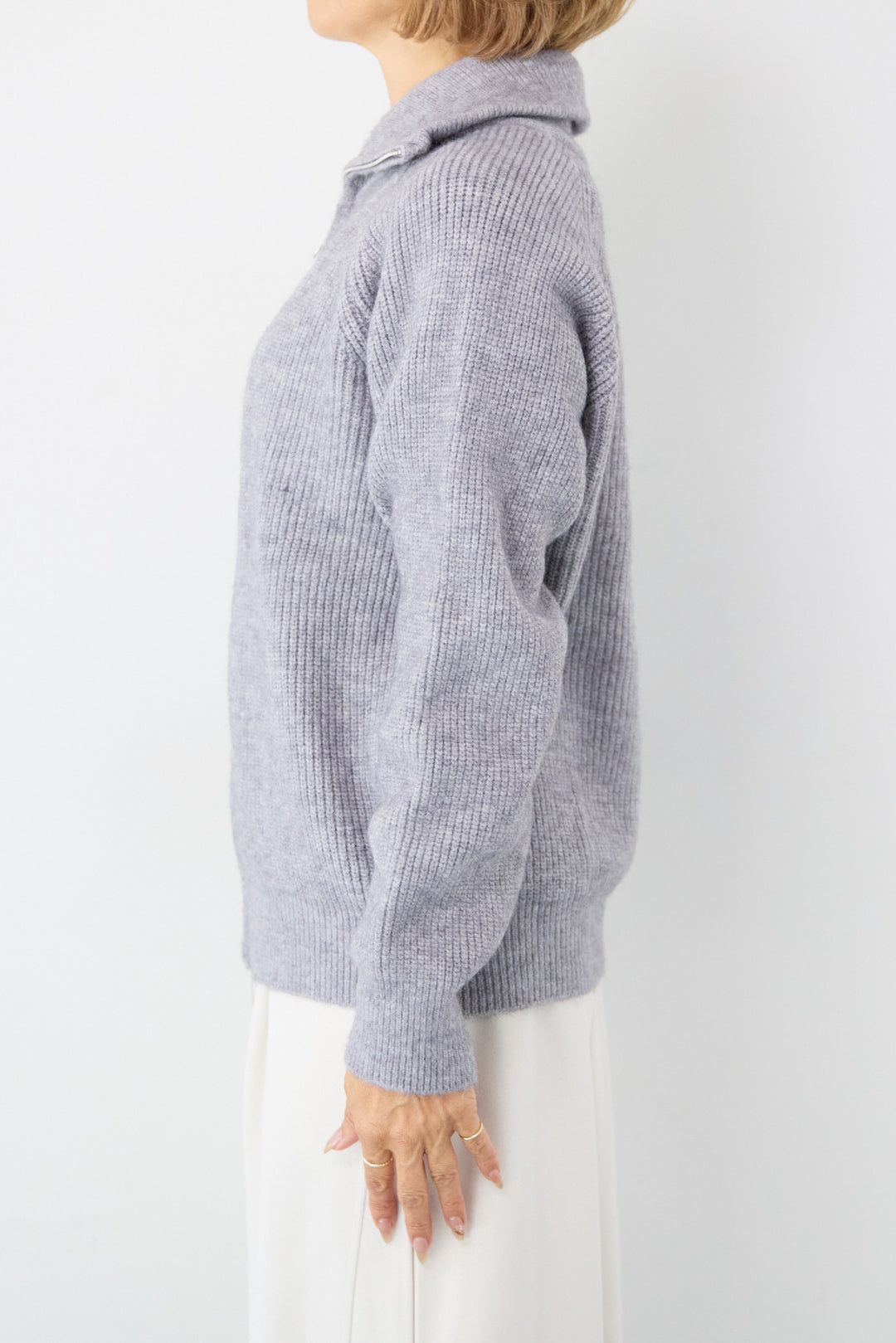 ジップアップニットカーディガン