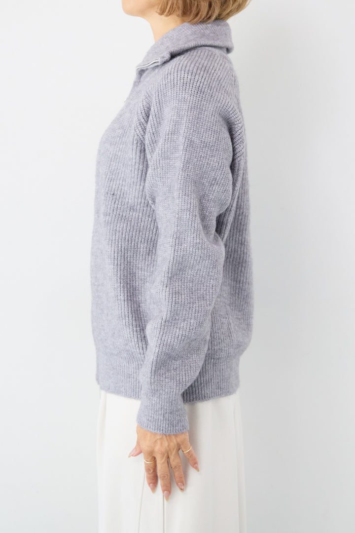 ジップアップニットカーディガン