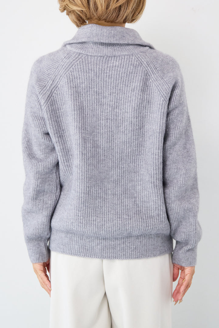 ジップアップニットカーディガン