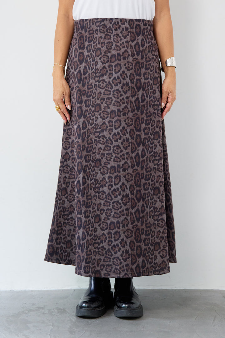 レオパードフレアスカート