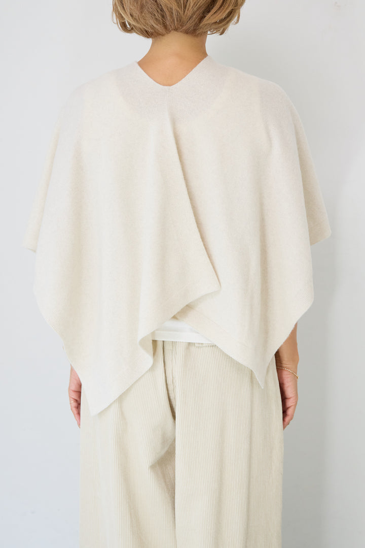 カシミア混2WAYポンチョカーディガン