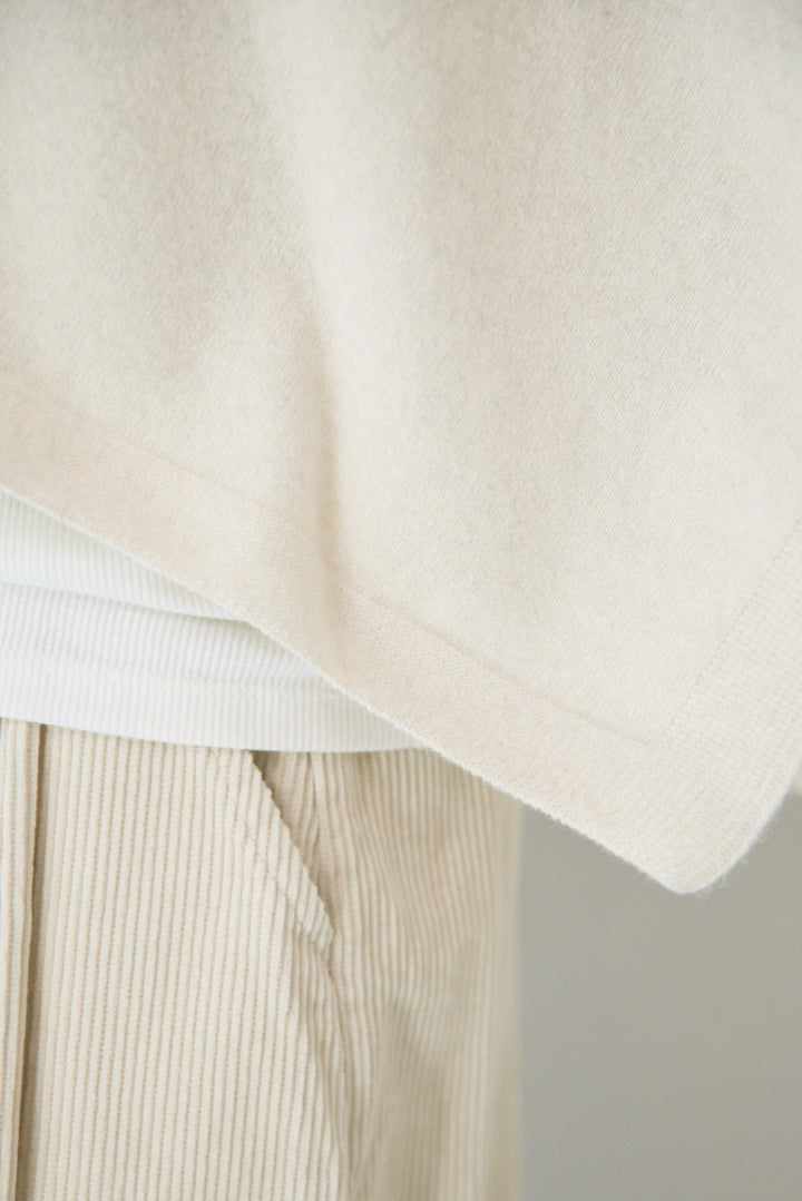 カシミア混2WAYポンチョカーディガン