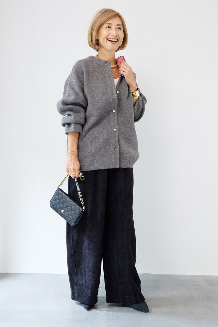 ダブルフェイスニットカーディガン