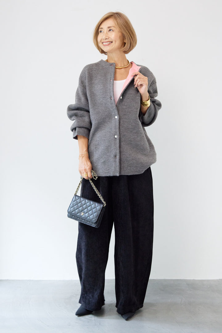 ダブルフェイスニットカーディガン