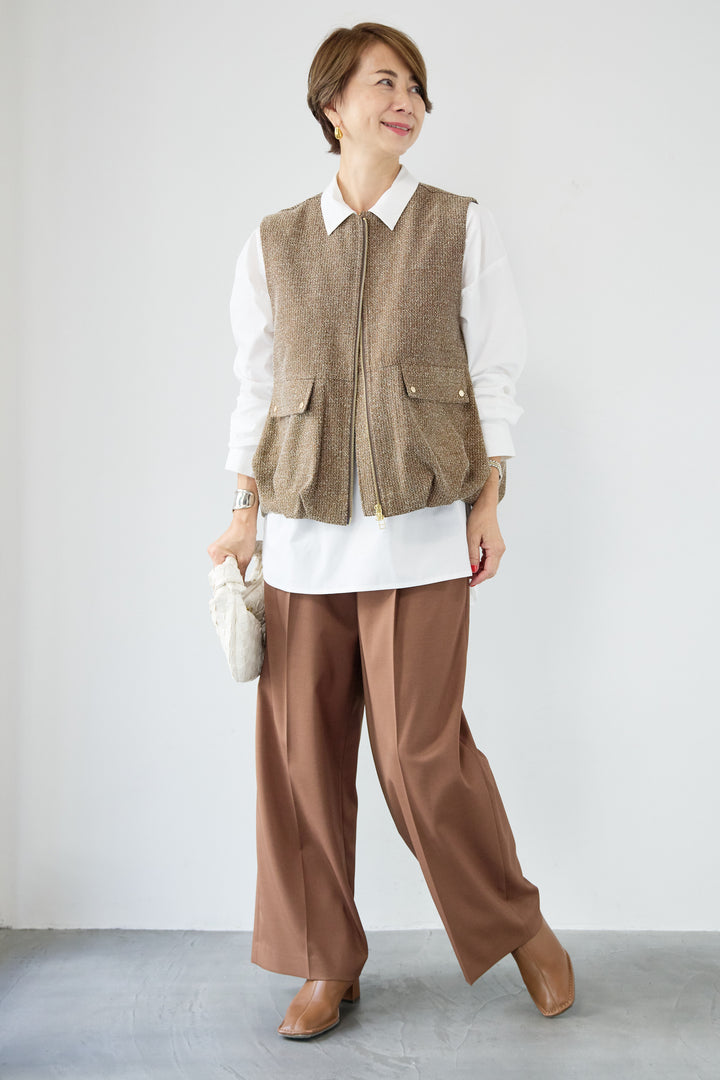 ツイードバルーンベスト