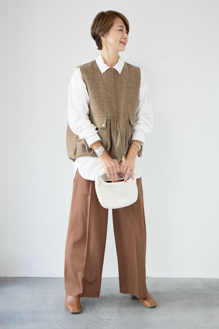 ツイードバルーンベスト