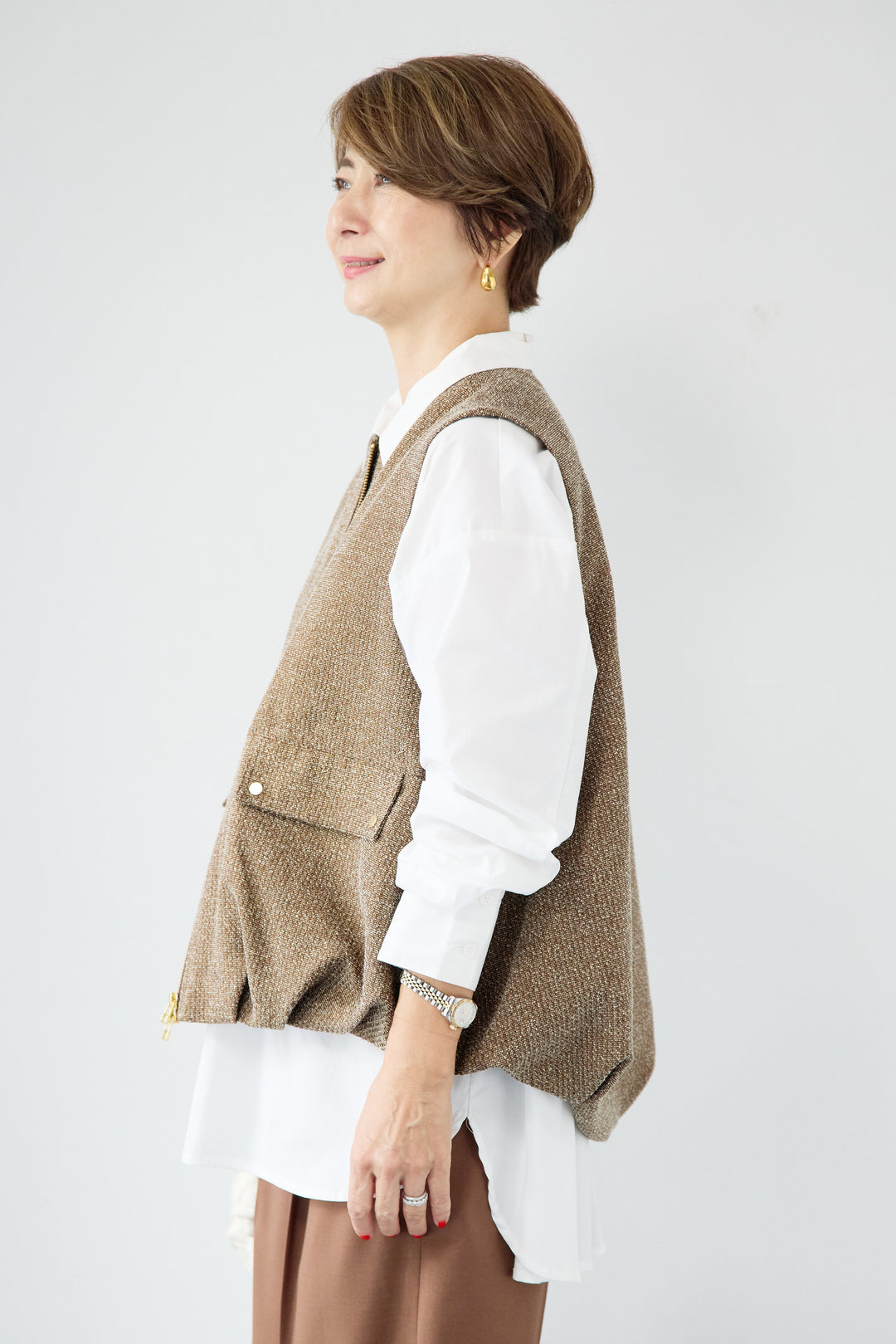 ツイードバルーンベスト