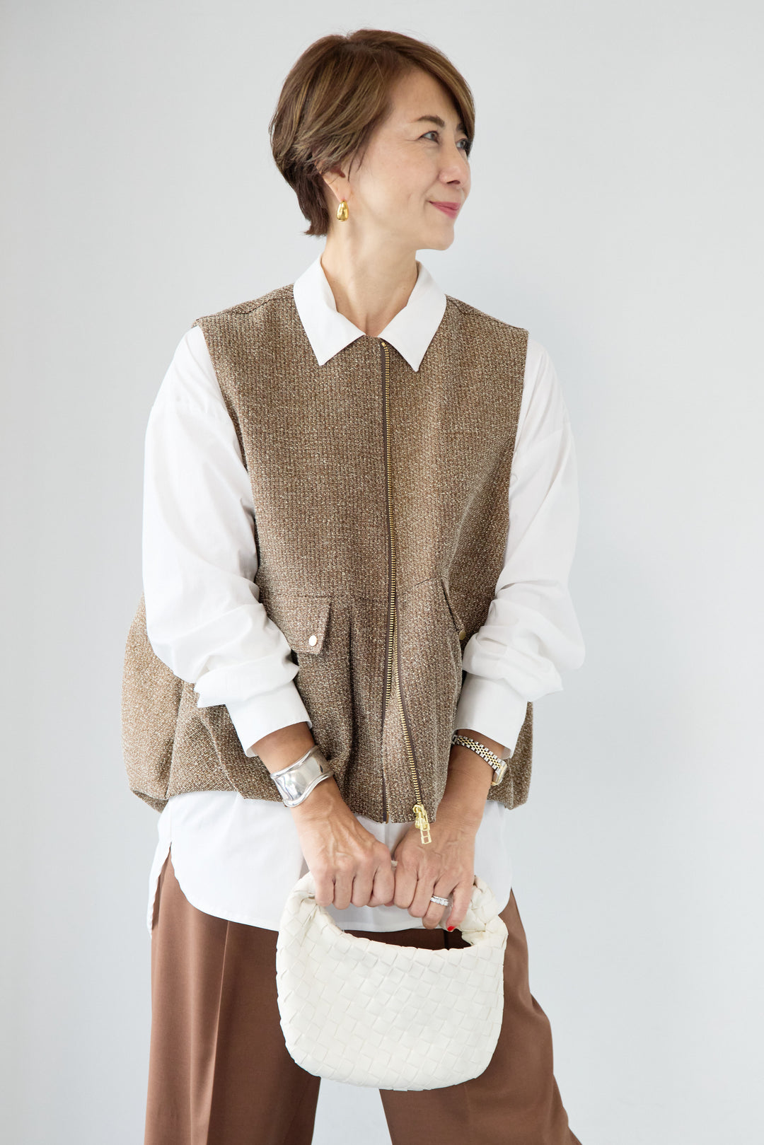 ツイードバルーンベスト