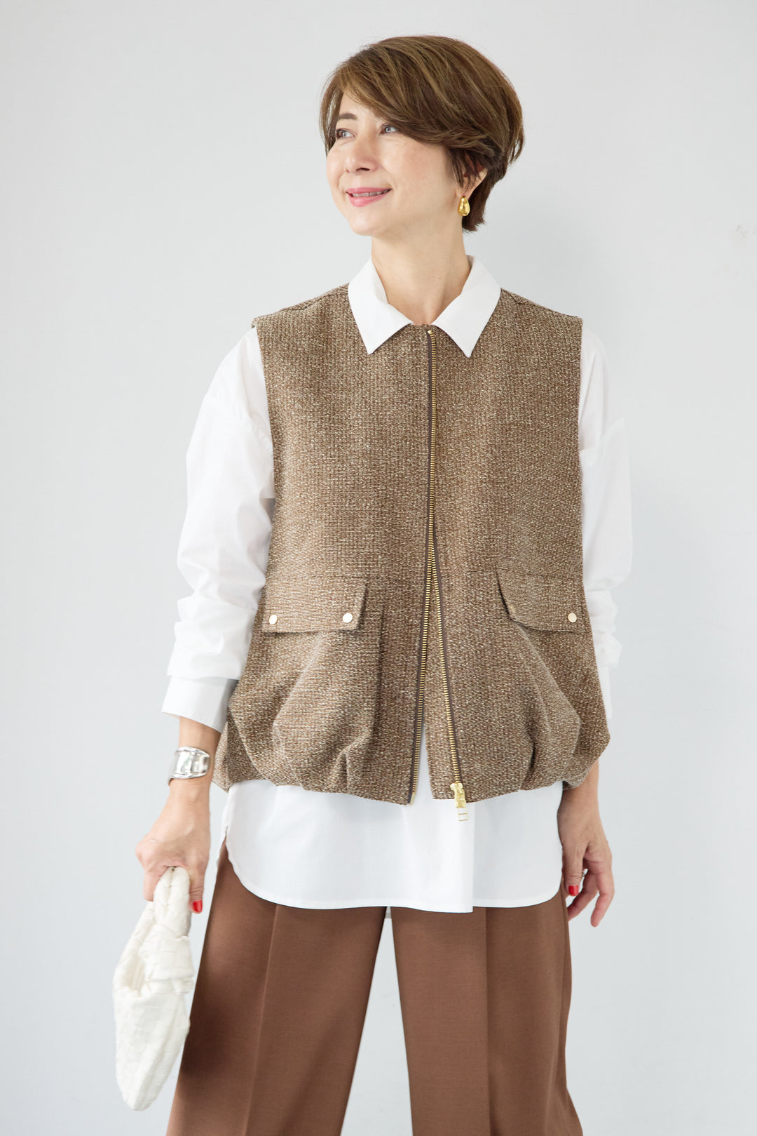 ツイードバルーンベスト