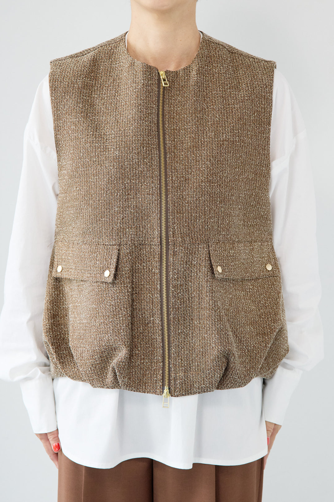 ツイードバルーンベスト