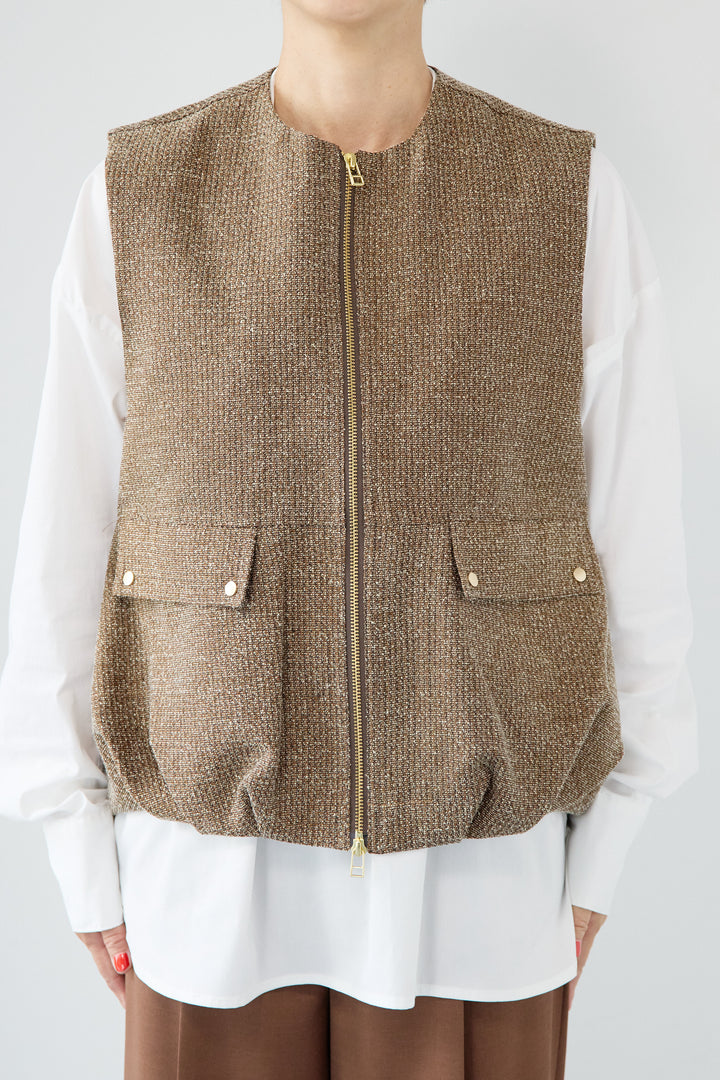 ツイードバルーンベスト